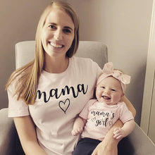 Load image into Gallery viewer, Mommy and Me Shirts Mama Mama's Girl Matching T-Shirts Mommy and Me Outfits Mother Daughter Shirts Gift for New Baby