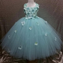 Load image into Gallery viewer, Quality Flowergirl Tulle and Petals Party-Wedding Princess Dress