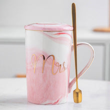 Load image into Gallery viewer, Luxury Flamingo Ceramic Marble Coffee Mugs Milk and Tea Porcelain Cup Packed With Gift Box for Lover Wedding Couples
