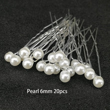 Load image into Gallery viewer, Women U Shape Hair Clips Bobby Pins for Women Girls Brides Hairstyling Tools Accessories Crystal Pearl Hairpins Metal Barrettes
