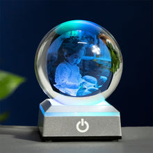 Load image into Gallery viewer, Personalized Crystal Photo Ball Customized Picture Sphere
