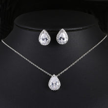 Load image into Gallery viewer, Nigerian Water Drop Cubic Zirconia Wedding Jewelry Sets Inlay Luxury Crystal Bridal Gifts For Bridesmaids