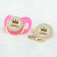 Load image into Gallery viewer, Personalized Crown Name Bling Novelty Baby Pacifier Gift or Favor