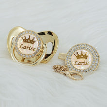Load image into Gallery viewer, Personalized Crown Name Bling Novelty Baby Pacifier Gift or Favor