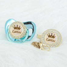 Load image into Gallery viewer, Personalized Crown Name Bling Novelty Baby Pacifier Gift or Favor