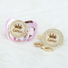 Load image into Gallery viewer, Personalized Crown Name Bling Novelty Baby Pacifier Gift or Favor
