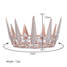Load image into Gallery viewer, Totally Royal Wedding Crown for Bride-Queen or Quinceañera Princess