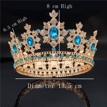 Load image into Gallery viewer, Luxury Royal England Wedding Gold Crown-Bride Tiara-Hair Jewelry