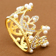 Load image into Gallery viewer, Small Size Pearl Crystal Tiara Mini Crown for Baby-Hair Accessories Jewelry