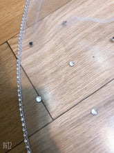 Load image into Gallery viewer, One Tier Cathedral Bridal Veil Crystal Cut Edge with Metal Comb