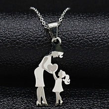 Load image into Gallery viewer, Mom Daughter Stainless Steel Chain Necklace Silver Color Necklaces Pendants Jewelry Mother's Day Christmas Gift