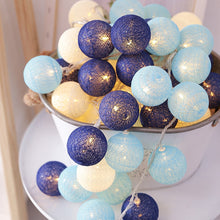 Load image into Gallery viewer, Garland String Lights 20 LED Cotton Ball Fairy Lighting Strings for Holiday Christmas Party Wedding Romantic Decorations Lights