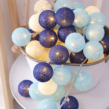 Load image into Gallery viewer, Garland String Lights 20 LED Cotton Ball Fairy Lighting Strings for Holiday Christmas Party Wedding Romantic Decorations Lights