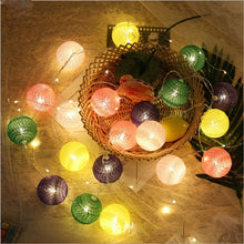 Load image into Gallery viewer, Garland String Lights 20 LED Cotton Ball Fairy Lighting Strings for Holiday Christmas Party Wedding Romantic Decorations Lights