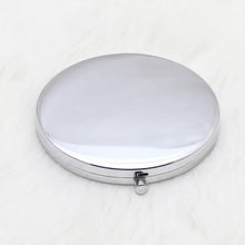 Load image into Gallery viewer, Personalized Bridesmaid Gift Simple Metal Compact Makeup Mirror Portable Double-Sided Folding Mirror Wedding and Christmas Gift