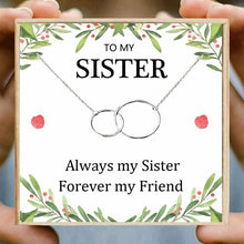 Load image into Gallery viewer, Double Circle Sister Necklace-Best Friend
