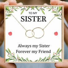 Load image into Gallery viewer, Double Circle Sister Necklace-Best Friend