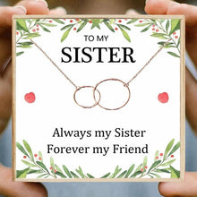 Load image into Gallery viewer, Double Circle Sister Necklace-Best Friend