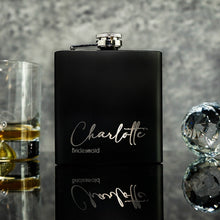 Load image into Gallery viewer, Personalized 6oz Pocket Portable Stainless Steel Flask Groomsmen Gift