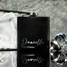 Load image into Gallery viewer, Personalized 6oz Pocket Portable Stainless Steel Flask Groomsmen Gift