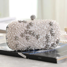 Load image into Gallery viewer, Women's Clutch Bag Crystal Pearl Clutch Purse Luxury Handbag Embroidery Evening Bag