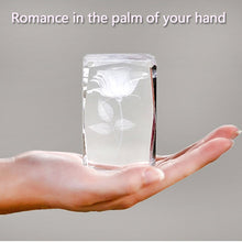 Load image into Gallery viewer, Laser Personalized Square Crystal Photo Cube with Custom Picture and or Text