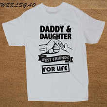 Load image into Gallery viewer, Daddy And Daughter Best Friends For Life Dad Gift Printed Cotton Short Sleeve T-Shirts