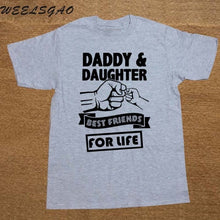 Load image into Gallery viewer, Daddy And Daughter Best Friends For Life Dad Gift Printed Cotton Short Sleeve T-Shirts
