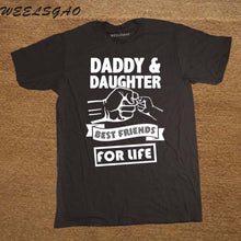 Load image into Gallery viewer, Daddy And Daughter Best Friends For Life Dad Gift Printed Cotton Short Sleeve T-Shirts
