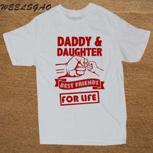 Load image into Gallery viewer, Daddy And Daughter Best Friends For Life Dad Gift Printed Cotton Short Sleeve T-Shirts