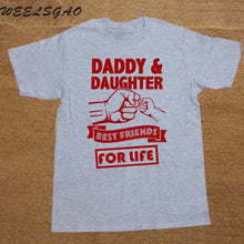 Load image into Gallery viewer, Daddy And Daughter Best Friends For Life Dad Gift Printed Cotton Short Sleeve T-Shirts