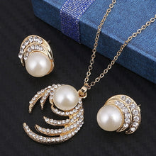 Load image into Gallery viewer, Simulated Pearl Jewelry Necklace-Earring Sets Fashion Gold or Silver-Women Wedding Jewelry