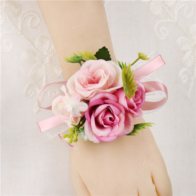 Silk Rose Corsage for Wedding Party-Mis Quince Event or Prom