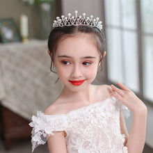Load image into Gallery viewer, Crown Tiara Children Princess Cute Little Girl Wedding Flower Girl or Birthday Crown Girls Tiara