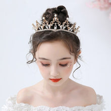 Load image into Gallery viewer, Fashionable Crystal Crowns For Kids - Tiaras for Little Girls - Gold or Silver Color