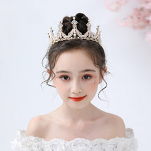 Load image into Gallery viewer, Fashionable Crystal Crowns For Kids - Tiaras for Little Girls - Gold or Silver Color