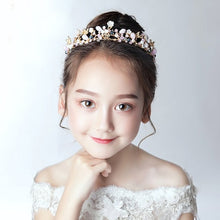 Load image into Gallery viewer, Fashionable Crystal Crowns For Kids - Tiaras for Little Girls - Gold or Silver Color