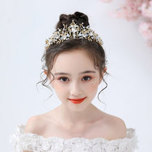 Load image into Gallery viewer, Fashionable Crystal Crowns For Kids - Tiaras for Little Girls - Gold or Silver Color