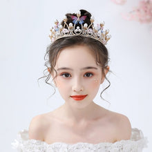 Load image into Gallery viewer, Fashionable Crystal Crowns For Kids - Tiaras for Little Girls - Gold or Silver Color