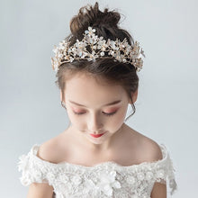Load image into Gallery viewer, Fashionable Crystal Crowns For Kids - Tiaras for Little Girls - Gold or Silver Color