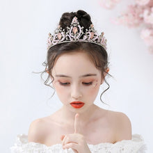 Load image into Gallery viewer, Fashionable Crystal Crowns For Kids - Tiaras for Little Girls - Gold or Silver Color