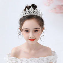 Load image into Gallery viewer, Fashionable Crystal Crowns For Kids - Tiaras for Little Girls - Gold or Silver Color