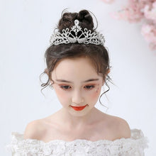 Load image into Gallery viewer, Fashionable Crystal Crowns For Kids - Tiaras for Little Girls - Gold or Silver Color