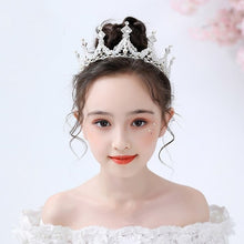 Load image into Gallery viewer, Fashionable Crystal Crowns For Kids - Tiaras for Little Girls - Gold or Silver Color