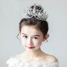 Load image into Gallery viewer, Fashionable Crystal Crowns For Kids - Tiaras for Little Girls - Gold or Silver Color