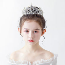 Load image into Gallery viewer, Fashionable Crystal Crowns For Kids - Tiaras for Little Girls - Gold or Silver Color