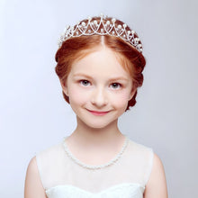 Load image into Gallery viewer, Fashionable Crystal Crowns For Kids - Tiaras for Little Girls - Gold or Silver Color