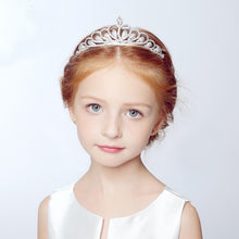 Load image into Gallery viewer, Fashionable Crystal Crowns For Kids - Tiaras for Little Girls - Gold or Silver Color