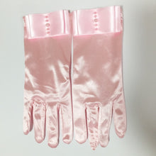 Load image into Gallery viewer, Wrist Length Bridal Gloves with Pretty Simulated Pearl Detail