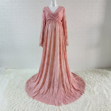 Load image into Gallery viewer, Boho Style Lace Maternity Gown- Dress For Photography Session